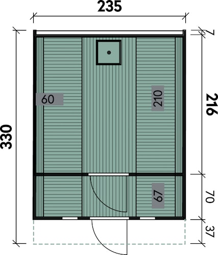 Wolff Finnhaus Saunafass 330 de luxe