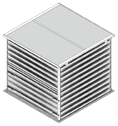 Vitavia Komposter Tomma mit herausnehmbarer Seitenklappe und Klappdeckel