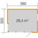Vorschaubild Weka 45 mm Gartenhaus Cubilis 412