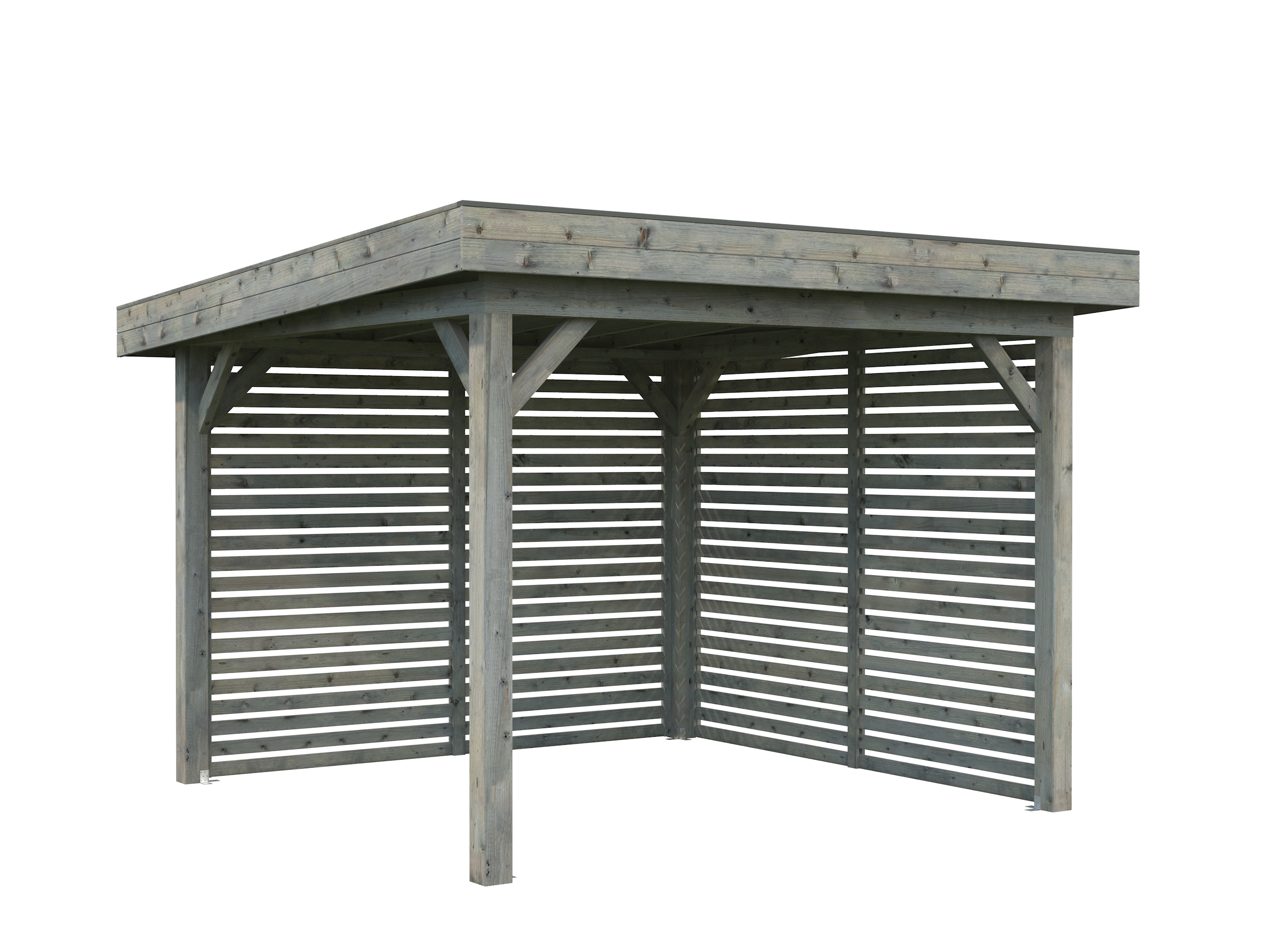 Thumbnail - Palmako Carport/Pavillon Connect Lenna 8,3 m² Set 302 grau tauchgrundiert