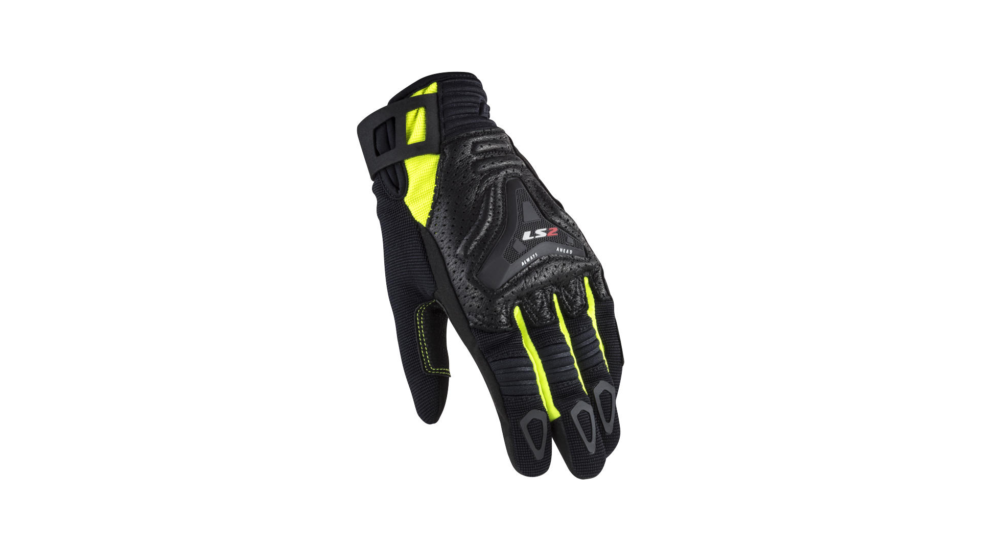 Thumbnail - LS2 Handschuh All Terrain Damen - Schwarz/Gelb  [Größe XS]