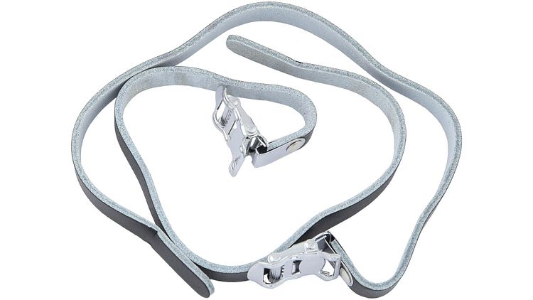 CONTEC Pedalriemen Leather Strap schwarz