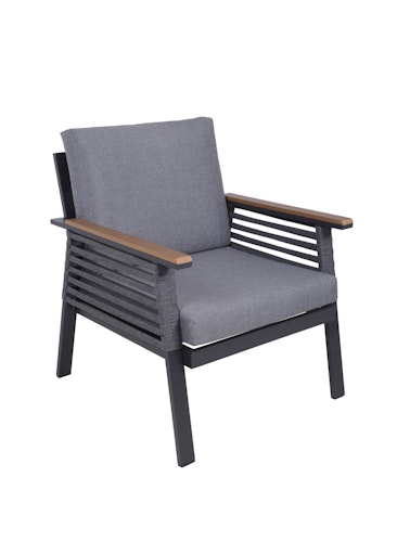 Garden Pleasure Lounge-Set DENIA, Aluminium Anthrazit / Rope / Kissen 100 % Polyester