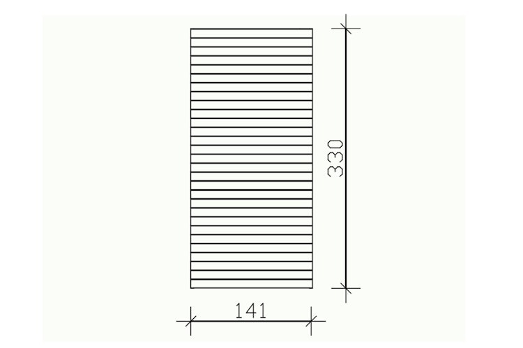 Skan Holz Carport Seitenwand - Profilschalung  (Friesland-Serie)