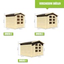 Vorschaubild Karibu Woodfeeling Gartenhaus Amberg 2/3/4/5 naturbelassen - 19 mm