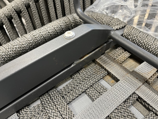 B-Ware Diamond Garden Daybed MILOS Doppelliege, Edelstahl Dunkelgrau / Rope Dunkelgrau / Sunproof (100 % Polypropylen)