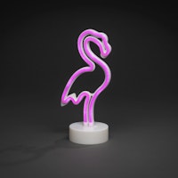 Konstsmide Weihnachtsbeleuchtung  LED Schlauchsilhouette Flamingo 6h Time