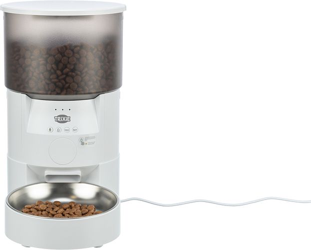 TRIXIE Futterautomat TX-S Smart 3.0L, 3 l/18 × 31 × 18 cm, weiß