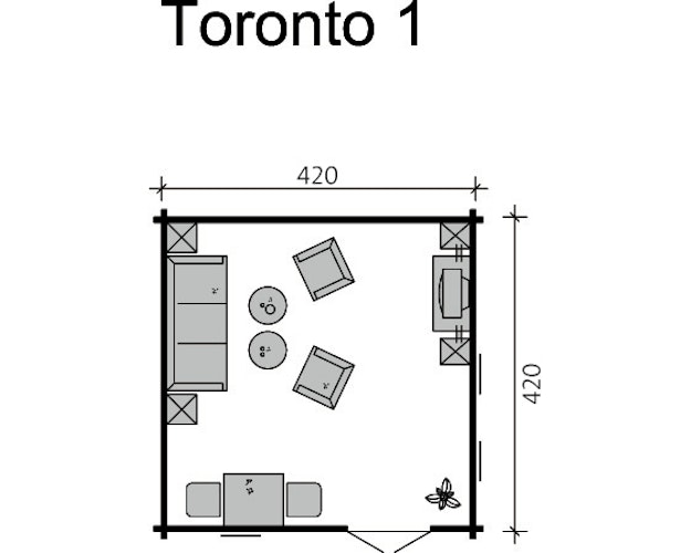 Skan Holz 70 mm Blockbohlenhaus Toronto 1