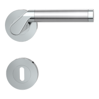 Griffwerk CORINNA Schraubtechnik GK4 -Chrom/Edelstahl Rosettengarnitur -Schraubt. -BB -TS 40-45mm