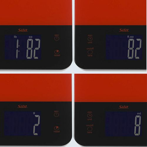 Silit Digitale Waage - Küchenwaage rot