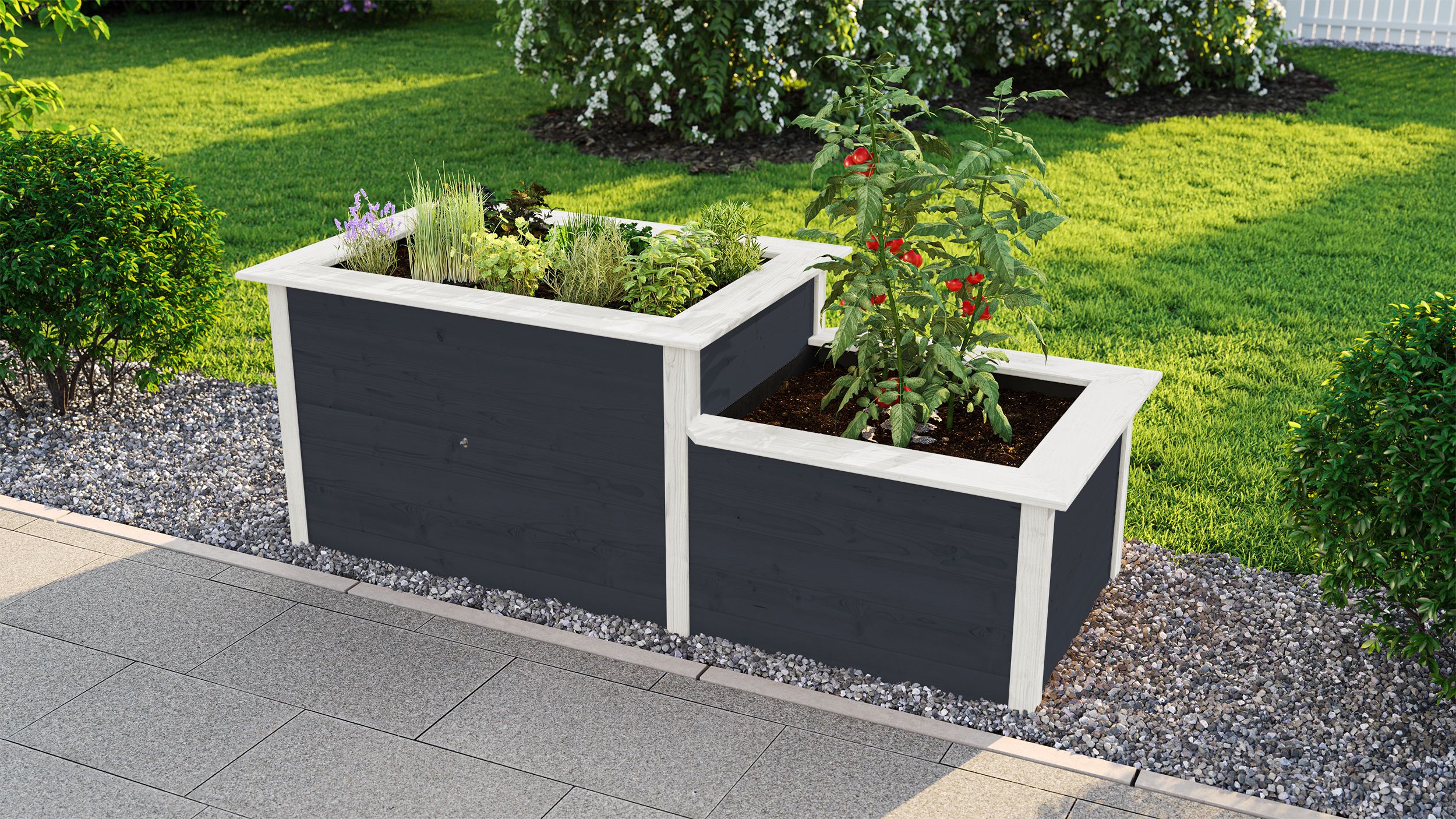 Weka Stufenhochbeet Leonie 669 - 21 mm - 1120 l