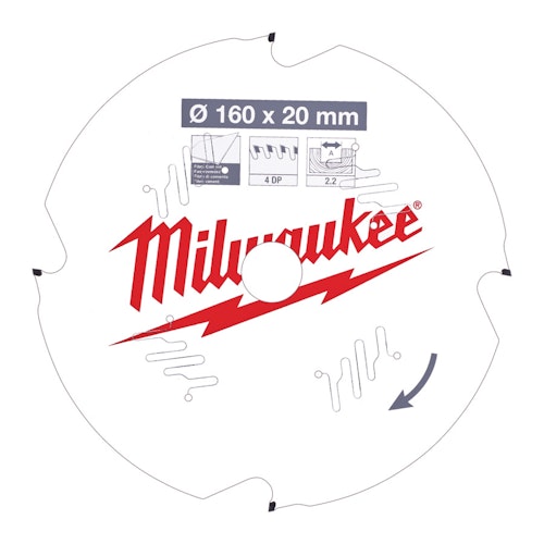 Milwaukee Kreissägeblatt 160/20mm 4Z Diamant 4932471293
