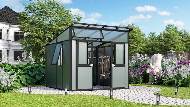 Vitavia Gerätehaus auf Gewächshausbasis Kosmos 7800/11500