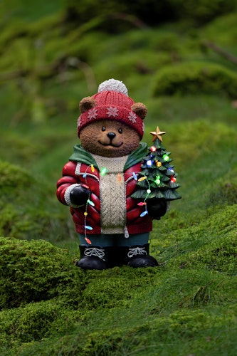 Konstsmide Weihnachtsbeleuchtung LED Teddybär groß batteriebetrieben,