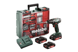 Metabo Akku-Bohrschrauber BS 18 Set (602207940) Mobile Werkstatt; Kunststoffkoffer; 18V 3x2Ah Li-Power + SC 30