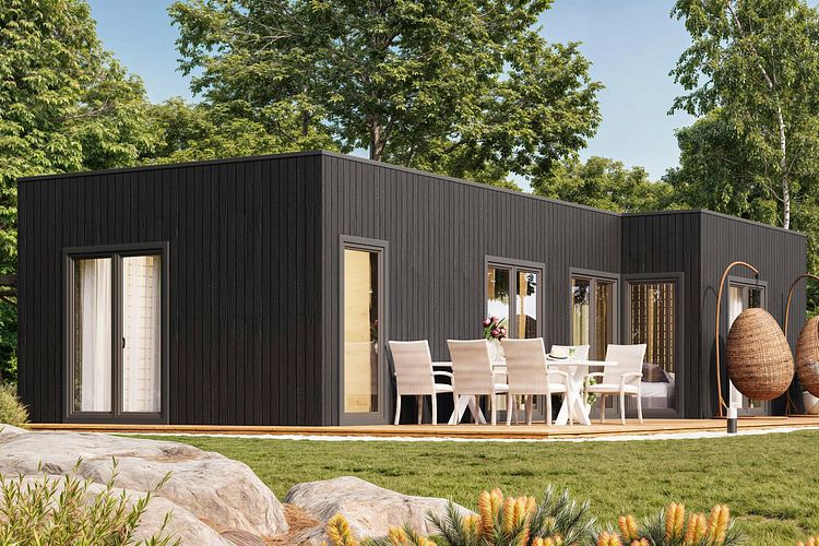 Wolff Finnhaus Gartenhaus Ferienhaus Nuba 69 - 68/88 mm
