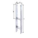 Vorschaubild Alberts® H-Pfostenträger 300x60x6mm Gesamtlänge 600mm für verschiedene Pfostenstärken