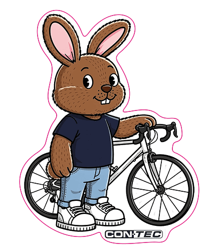 CONTEC Aufkleber Pepe on bike 100 x 120 mm