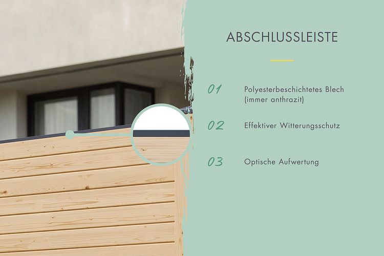 Karibu Sichtschutzzaun Blickdicht 900 x 1860 mm 