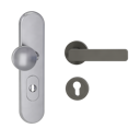 Vorschaubild Griffwerk TITANO Kombi SB_882 ES1 (S2) -Edelstahl matt Kombi-Schutzbeschlag -Knopf/Drücker -mit Griff DESM MINIMAL MODERN -KGR -rund-R -ZA,72mm-TS 38-50