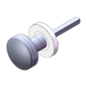 Vorschaubild Griffwerk Kombi-Knopf R2 mit Knopfrosettet M5-Gewinde -Edelstahl matt