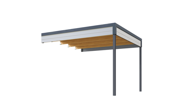 Weka Anbaudach für Gartenhaus Batu 2 - 150 oder 300 cm Breite