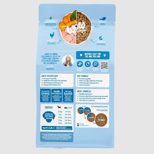 WOW Minis Adult Huhn 1kg Hundetrockenfutter