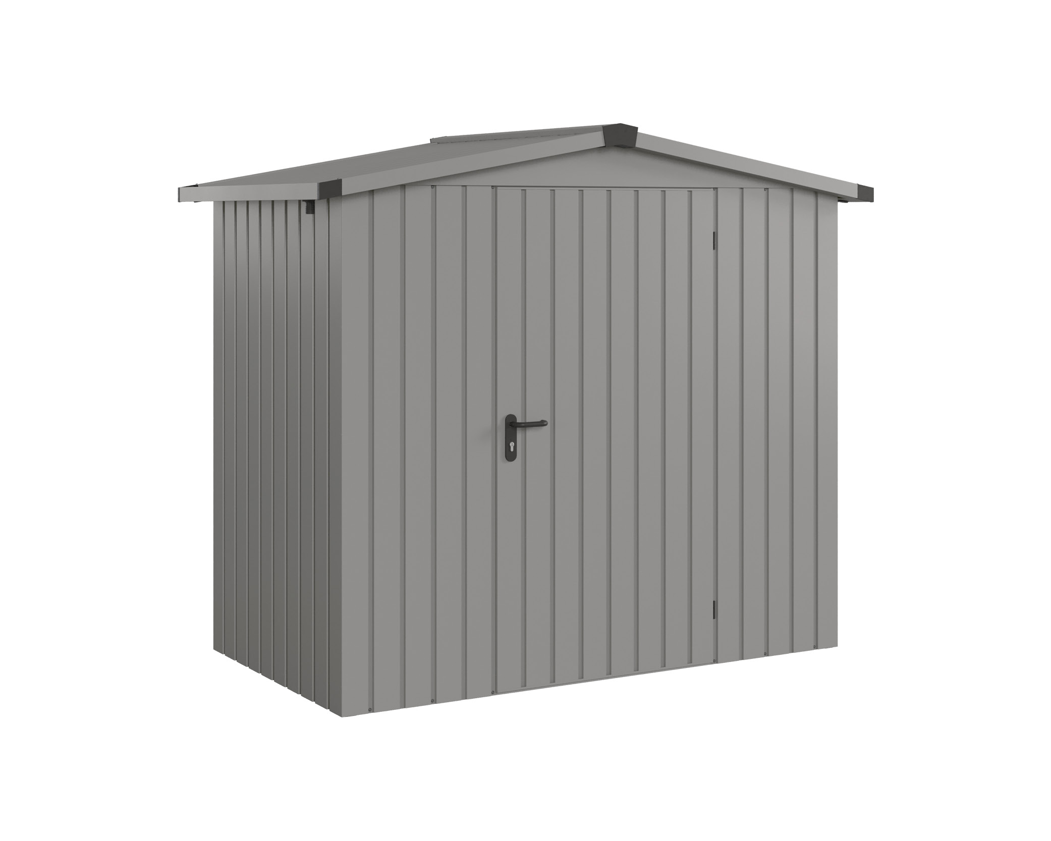 Hörmann Metall-Gerätehaus EcoStar EuroLine mit Satteldach B 214 x T 118 cm (ESD 3), Motiv Modern (mit schmalen Lamellen)...