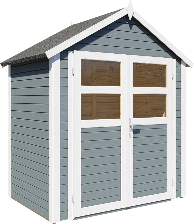 Bertilo Gerätehaus Visby 1/2/3/4 - 14 mm grau Visby 1: 181x122 cm