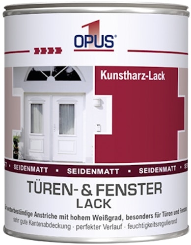 OPUS1 Türen-& Fensterlack seidenmatt weiß, Kunstharz-Lack