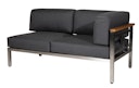 Vorschaubild Diamond Garden Lounge-Set GOMERA Sun & Rain, Edelstahl / Teak /Tuvatextil (100 % Polyacryl) Schwarz/Silber