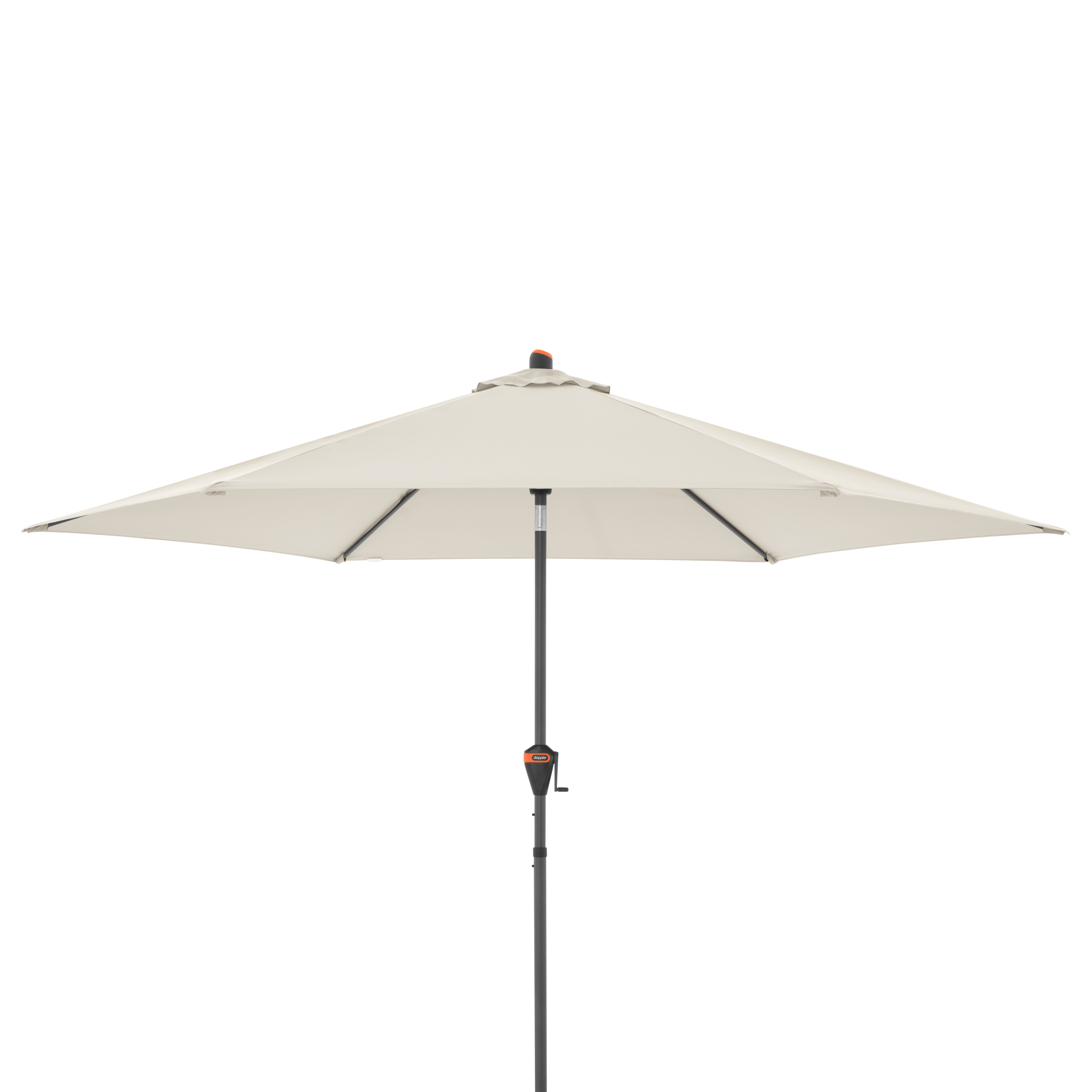 doppler Mittelmastschirm myZONE 305 Auto Tilt, Aluminium Anthrazit / 100 % Polyester 180 g/m² Natur