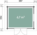 Wolff Finnhaus WPC Gartenhaus Trend C - 28 mm