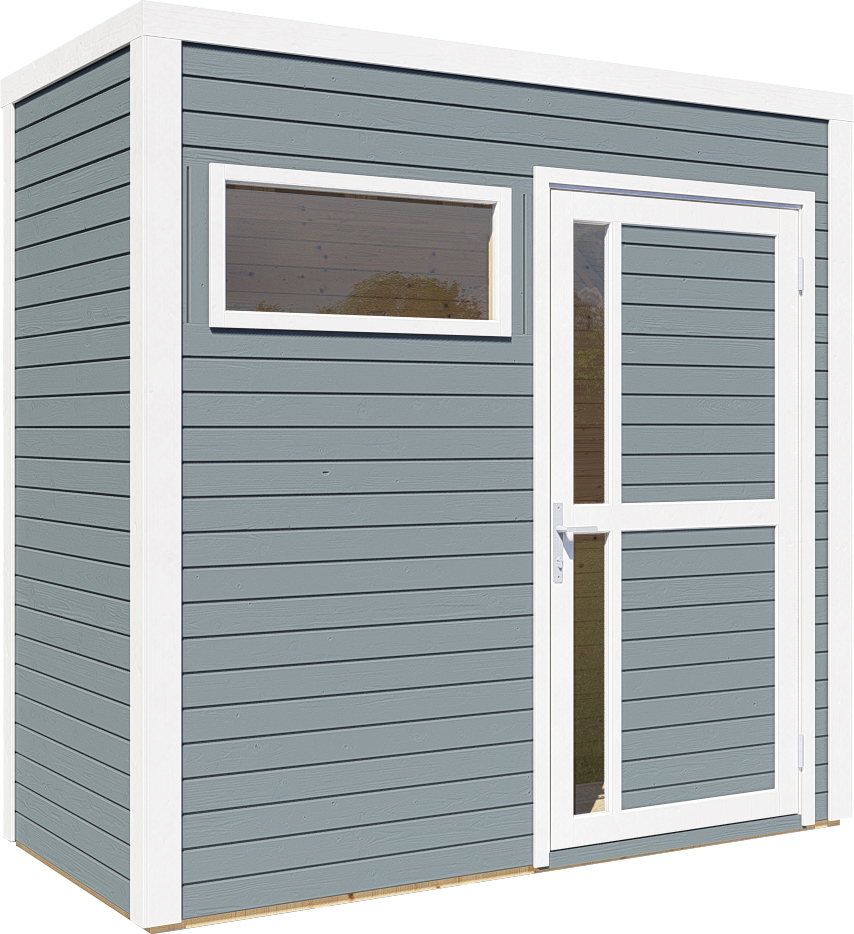 Bertilo Gartenhaus Cubus 1 - 19 mm grau