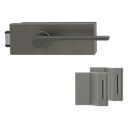 Vorschaubild Griffwerk PURISTO S -Kaschmirgrau Ganzglastürbeschlagset -3-teiliger Bandsatz -mit Griff DESM LEAF LIGHT -KGR -UV