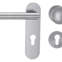 Vorschaubild Griffwerk Wechselgarnitur LUCIA PROFESSIONAL GK4 - Kurzschild  rund - Edelstahl matt