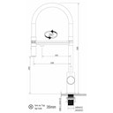 Vorschaubild 3 Wege Wasserhahn Küchenarmatur, FL, mit 360° schwenkbarem Auslauf, abnehmbare 2 strahl Handbrause, Verchromt