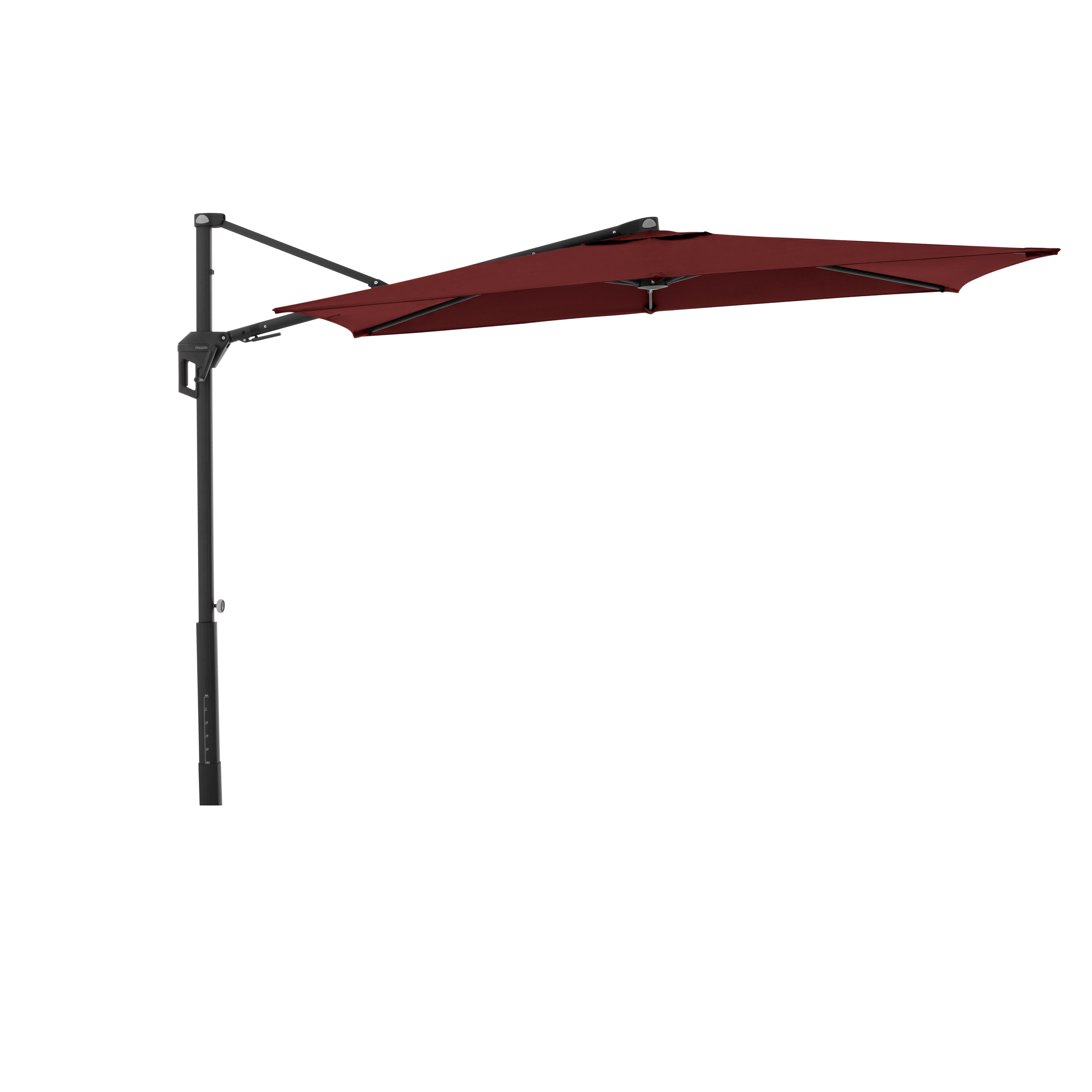 doppler Pendelschirm ACTIVE 240 x 135 Green Edition, Aluminium Anthrazit / 100 % Polyester 180 g/m² Bordeaux