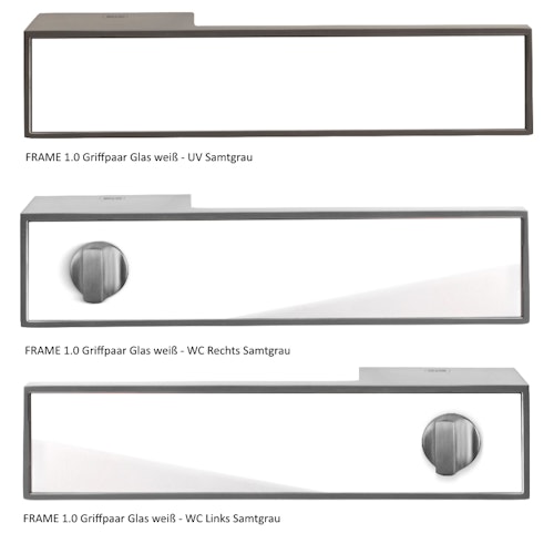 GRIFFWERK Griffpaar FRAME 1.0 GLAS weiß