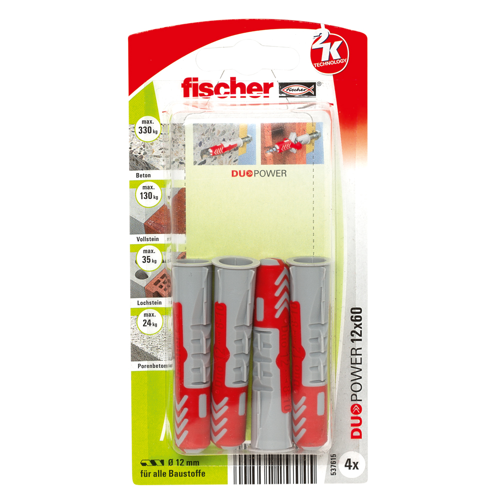 FISCHER Universaldübel Duopower 12x60 mm K (4 St.)