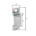 Vorschaubild Alberts® Schlaufe, versenkte Löcher, galvanisch verzinkt dickschichtpassiviert, lichte-LxH 20x9,Gesamt-LxB 44x13mm 122294