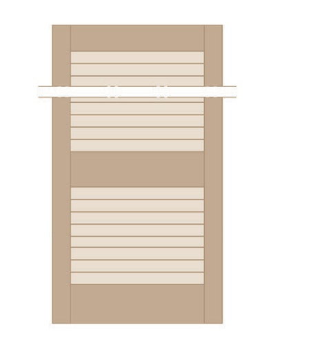 OSMO Lamellentüre mit offenen Lamellen - mit Querrahmen