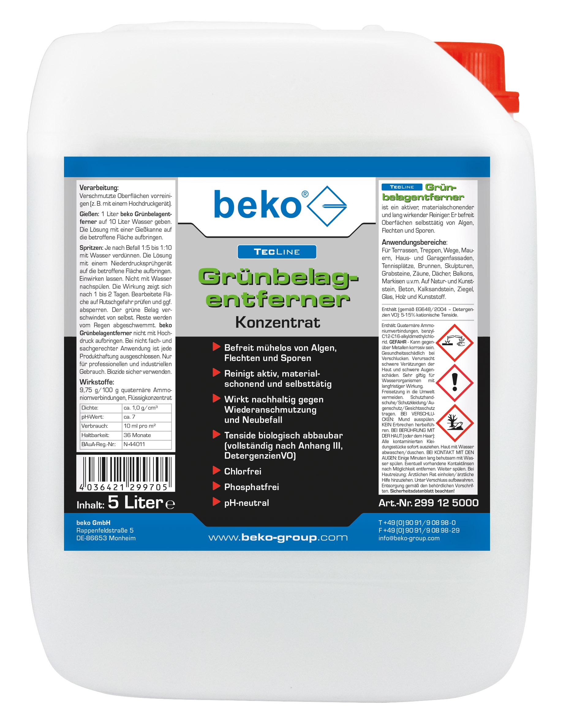 beko TecLine Grünbelagentferner-Konzentrat-30 l