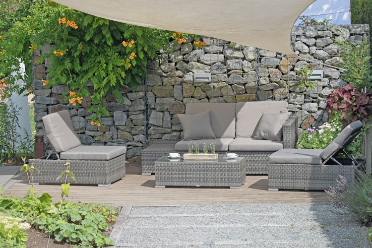 Garden Pleasure Lounge Set ALCUDIA, Aluminium / Polyrattan / Kissen 100 % Polyester
