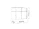 Bertilo HPL Geräteschrank Terrace - 6 mm