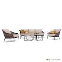 Vorschaubild B-Ware Apple Bee Kaffeetisch SOUL Ø 74 cm, Aluminium Schwarz / Leichtbeton Lava,