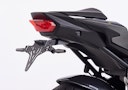 Vorschaubild PROTECH V-SHAPE Kennzeichenhalter SET mit Reflektor und Beleuchtung Alu & Stahl Schwarz für HONDA CB750 Hornet