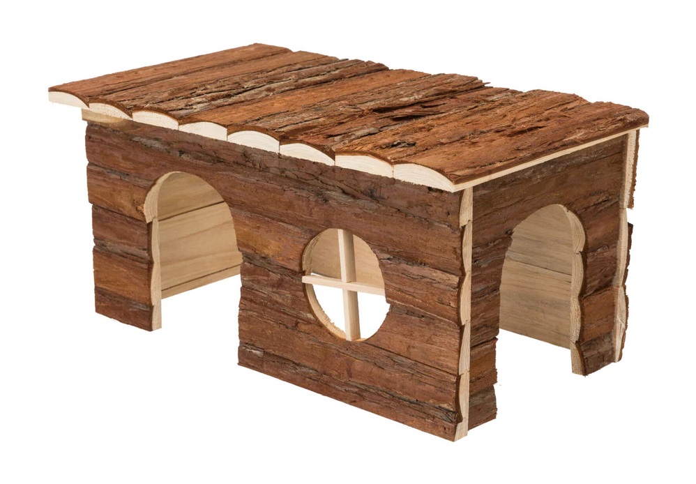 TRIXIE Haus Jerrik, Zwergkaninchen, Rindenholz, 40 × 20 × 23 cm