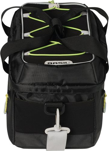 Basil Miles Gepäckträgertasche 7 l schwarz,grün black lime MIK
